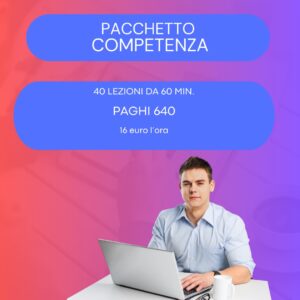 Pacchetto Competenza Corso online di Lingue 60 Minuti
